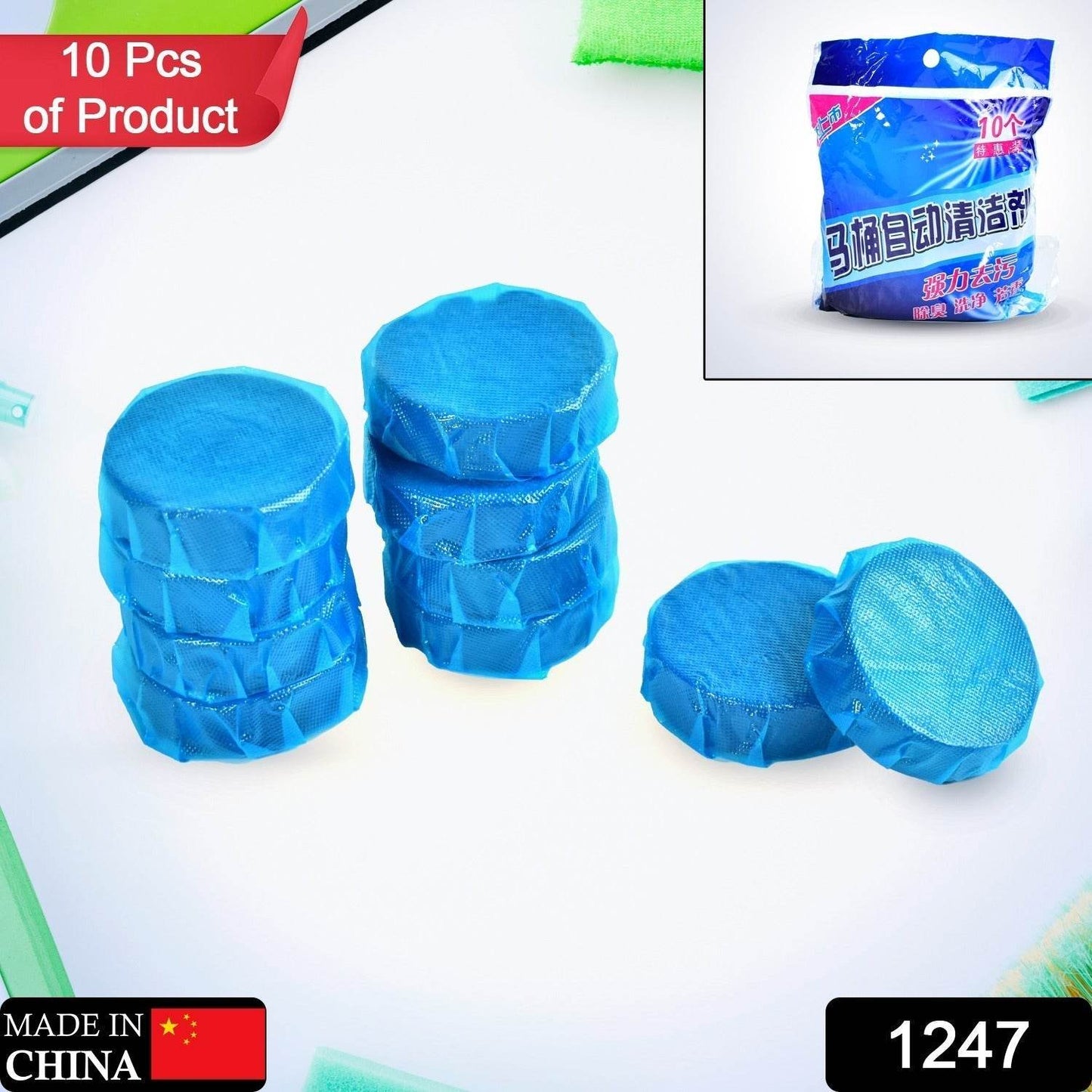 Blue Bubble Toilet Bowring Toilets, Toilet Cleaners Powerful Decontamination Durable Bathroom (10pc) - infinityexculsivestore.com