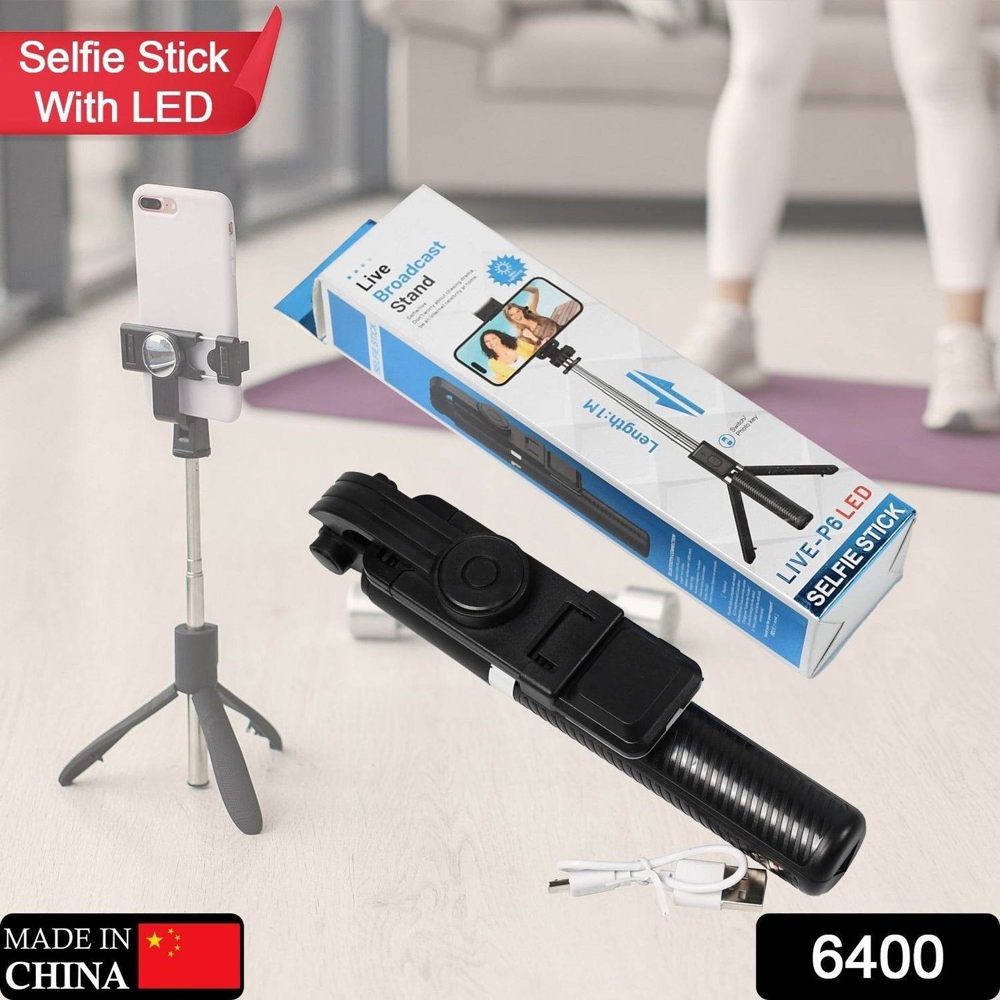 Bluetooth Selfie Stick, Portable Phone Tripod Stand for Mobile. - infinityexculsivestore.com