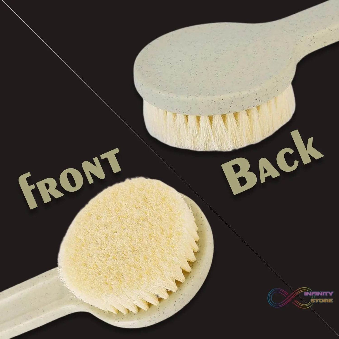 Body Brush Long Handle Dry Brush Soft Bristle Bath Brush Back Scrub Exfoliating Massage. - infinityexculsivestore.com