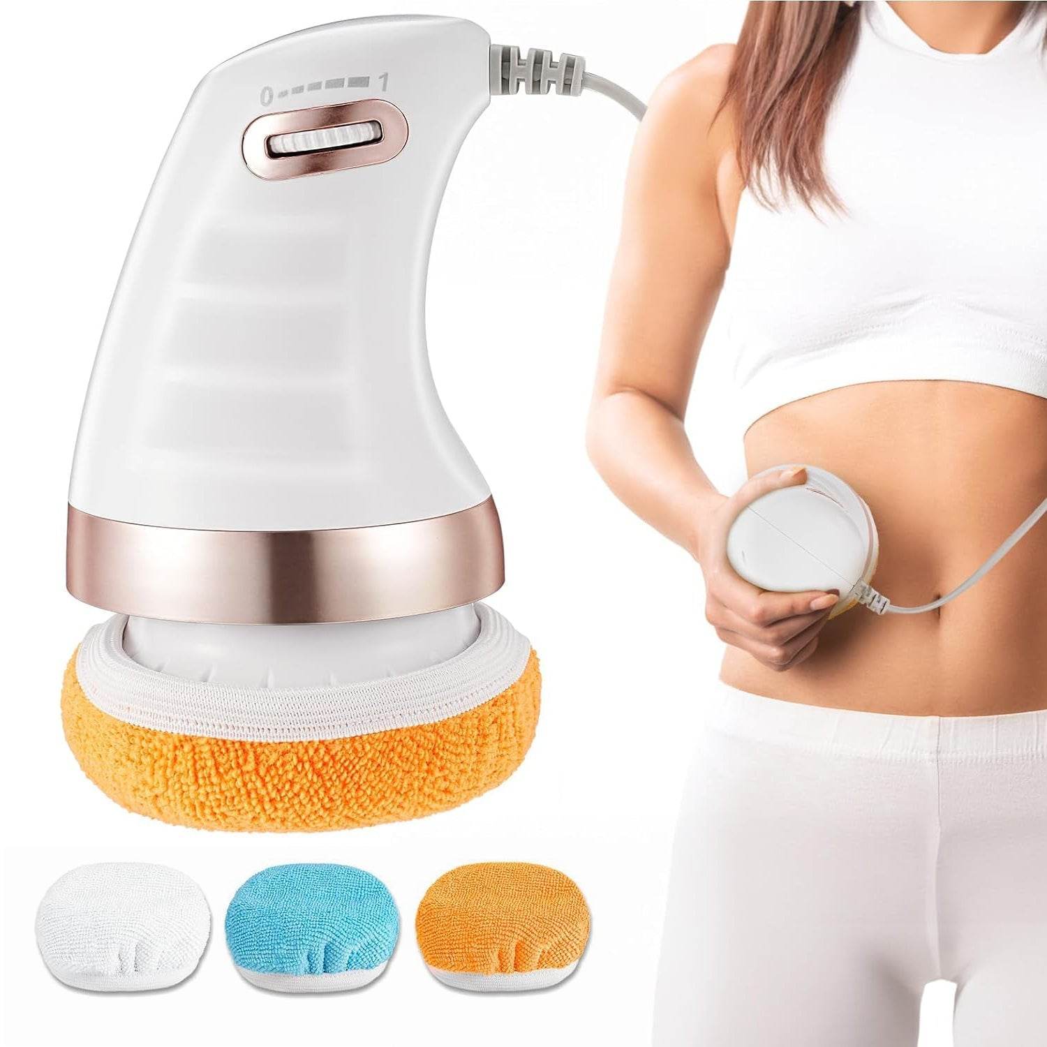 Body Massager Shaping Machine | Body Sculpting Massager with 3 Washable Pads |Adjustable Speeds | Electric Handheld Massager for Belly, Waist, Legs, Arms, Butt (1 Pc) - infinityexculsivestore.com