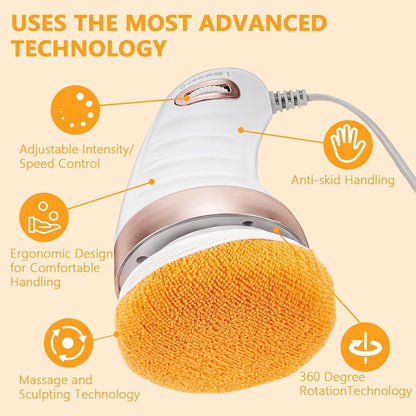 Body Massager Shaping Machine | Body Sculpting Massager with 3 Washable Pads |Adjustable Speeds | Electric Handheld Massager for Belly, Waist, Legs, Arms, Butt (1 Pc) - infinityexculsivestore.com