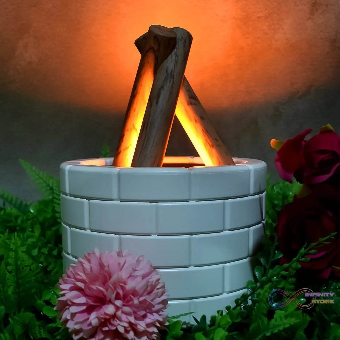 Bonfire Shaped Diffuser Essential Oil Diffuser Multi Function Flame Oil Diffuser (1 Pc) - infinityexculsivestore.com