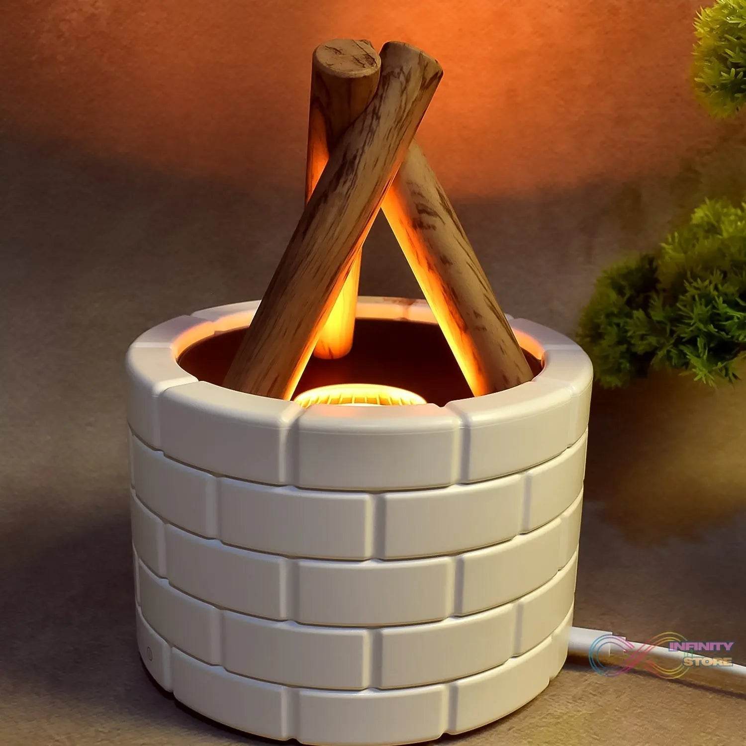 Bonfire Shaped Diffuser Essential Oil Diffuser Multi Function Flame Oil Diffuser (1 Pc) - infinityexculsivestore.com