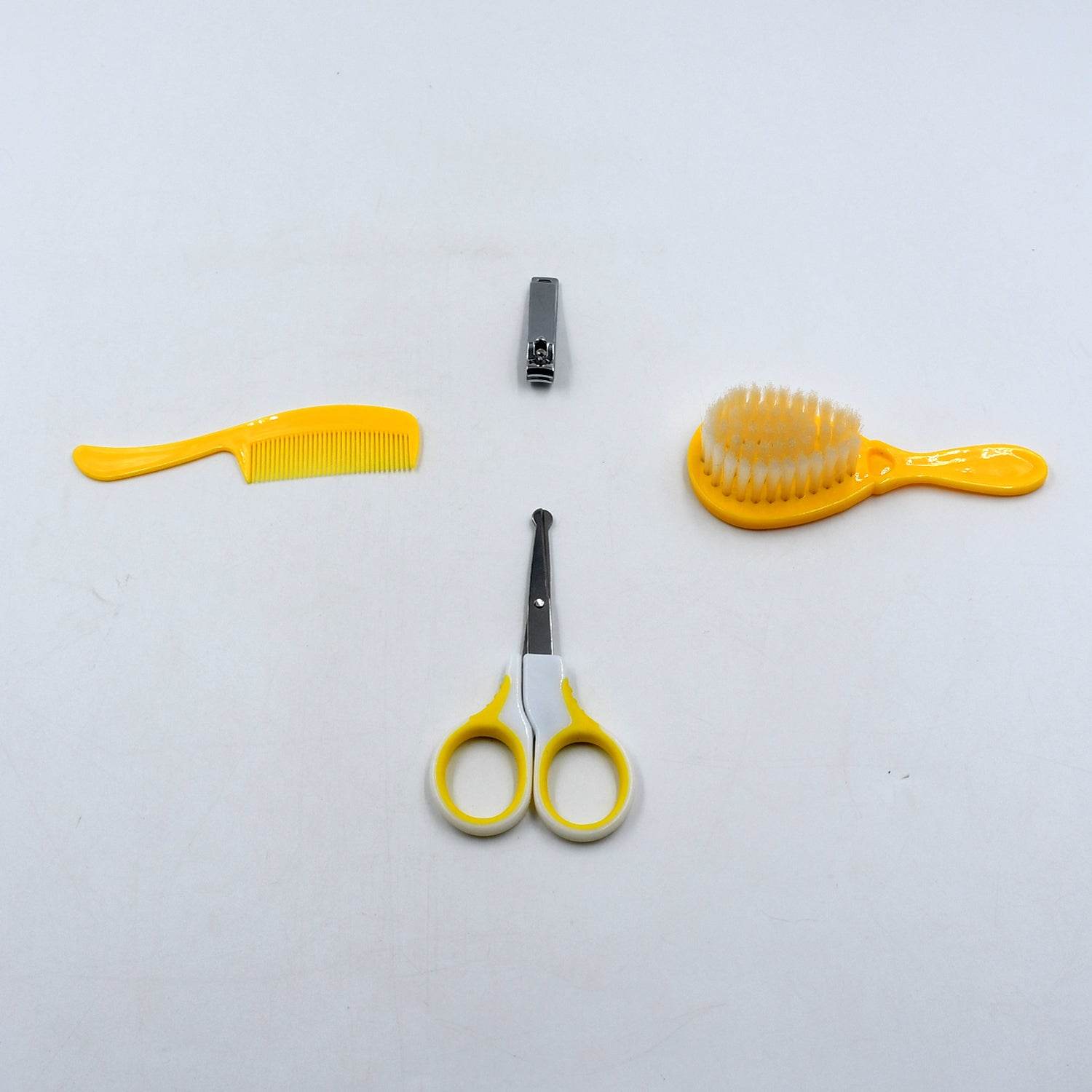 Born Baby Health Care Kit Baby Health Care And Grooming Kit 4 in 1 Nail Clipper Brush Comb Scissors Baby Safety Care Kit (4 Pcs Set) - infinityexculsivestore.com