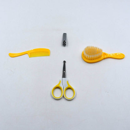 Born Baby Health Care Kit Baby Health Care And Grooming Kit 4 in 1 Nail Clipper Brush Comb Scissors Baby Safety Care Kit (4 Pcs Set) - infinityexculsivestore.com