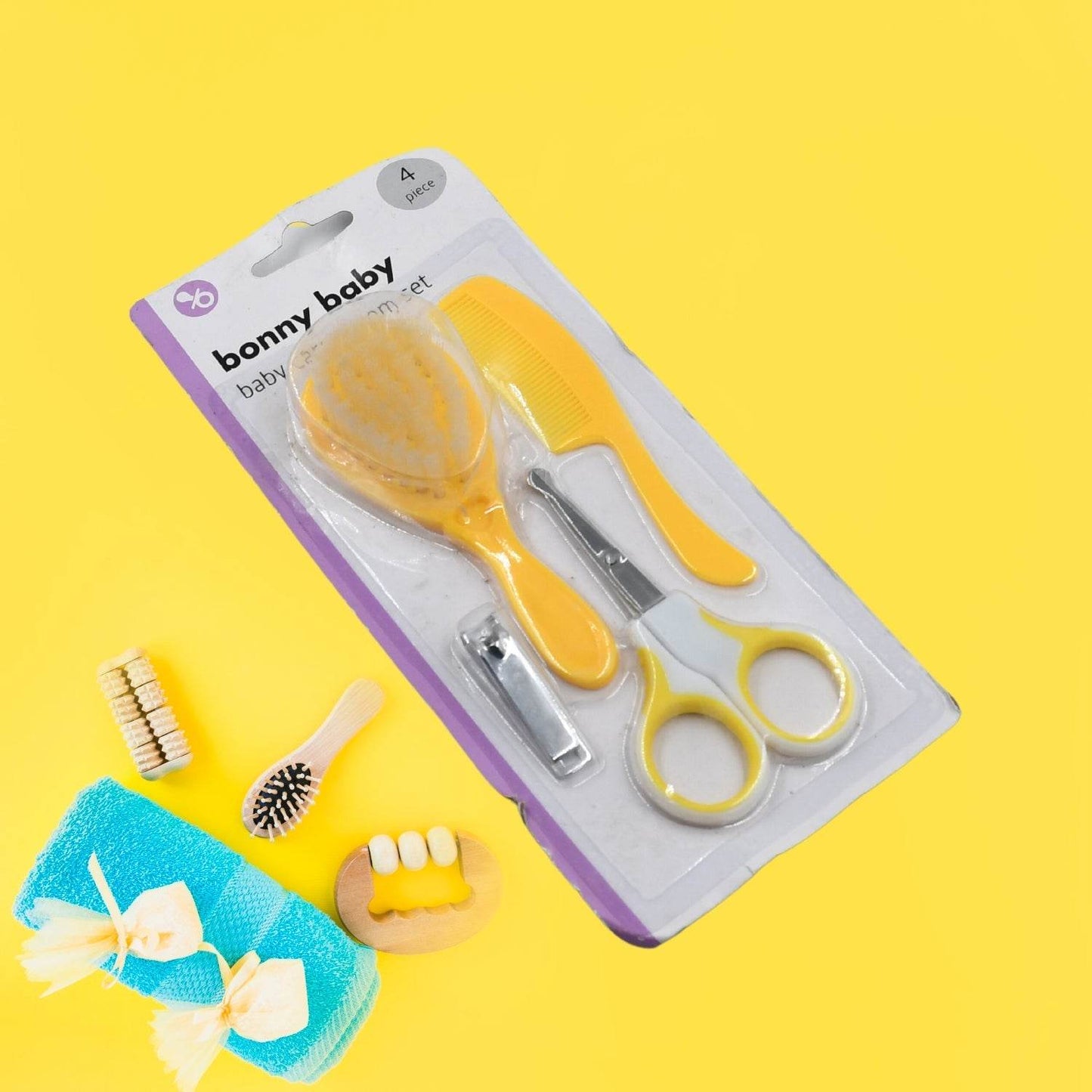Born Baby Health Care Kit Baby Health Care And Grooming Kit 4 in 1 Nail Clipper Brush Comb Scissors Baby Safety Care Kit (4 Pcs Set) - infinityexculsivestore.com