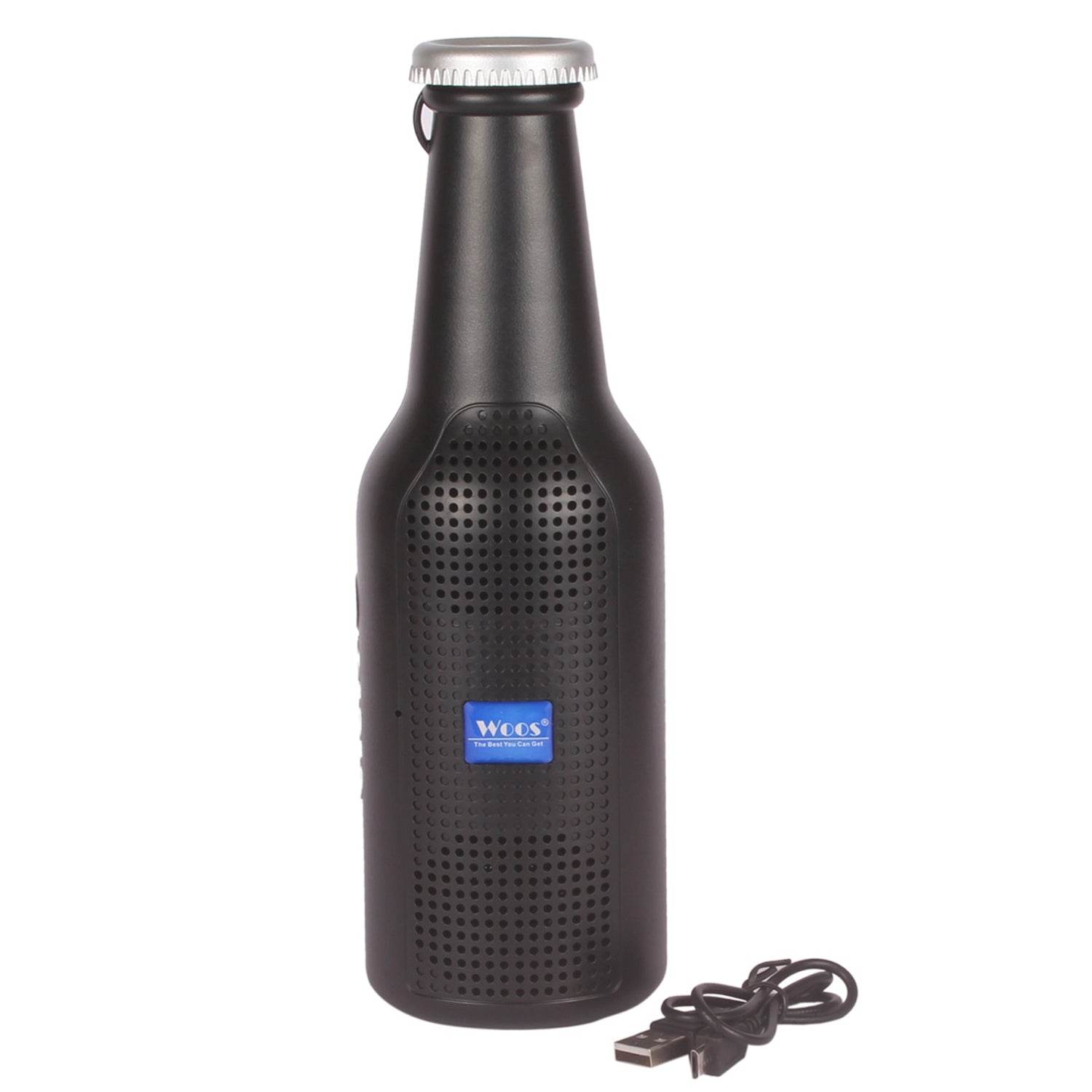 Bottle-Shaped Wireless Bluetooth Speaker with FM, USB & AUX Support - infinityexculsivestore.com