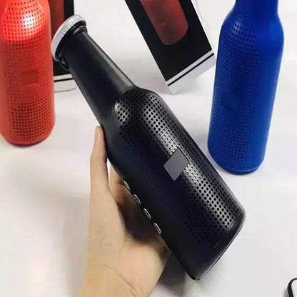 Bottle-Shaped Wireless Bluetooth Speaker with FM, USB & AUX Support - infinityexculsivestore.com