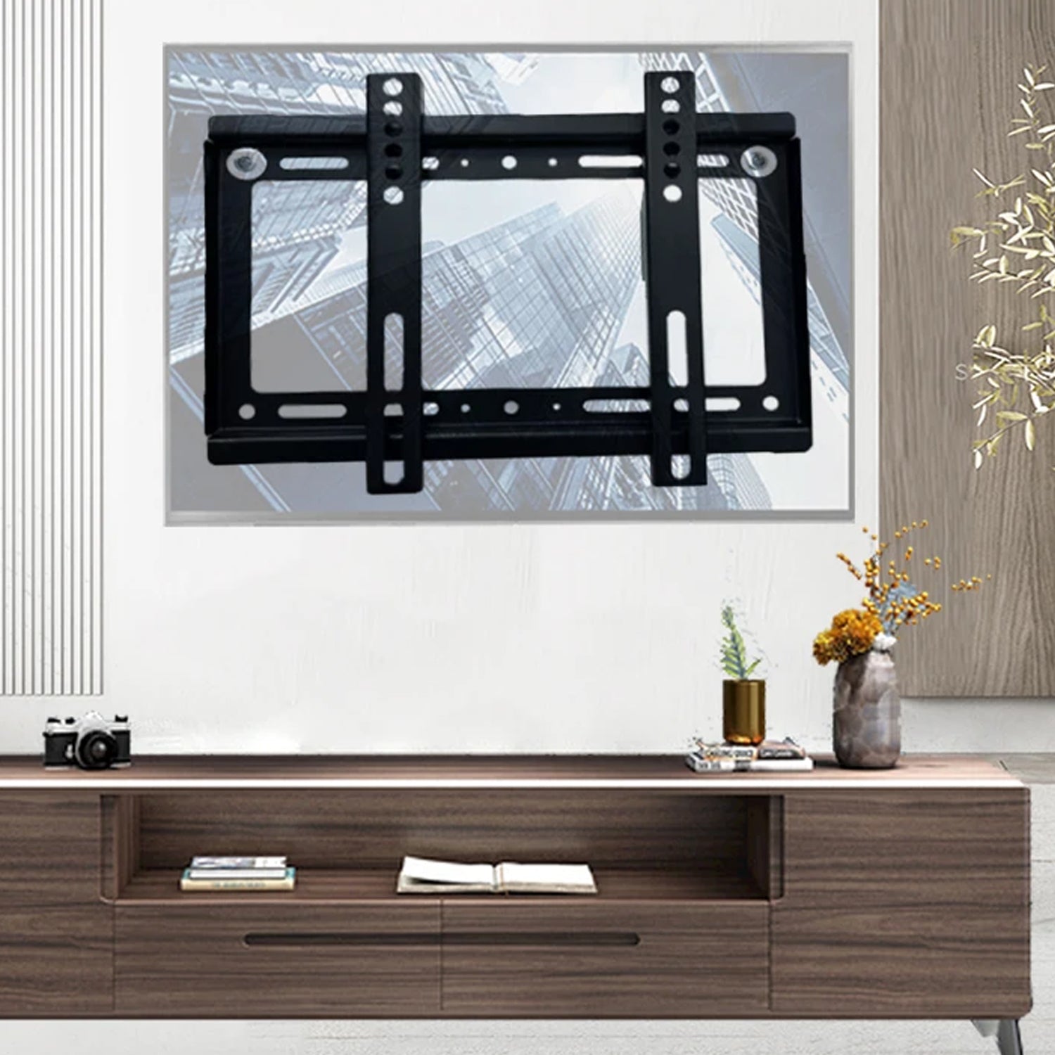 TV Wall Bracket Mount Slim Monitor Stand for 14 x 42, LCD LED 3D plasma Flat TVs Full Motion Heavy - Duty Wall Bracket, Sturdy and Strong Flat Screen Design TV Wall Mount (29cmx19cm) - infinityexculsivestore.com