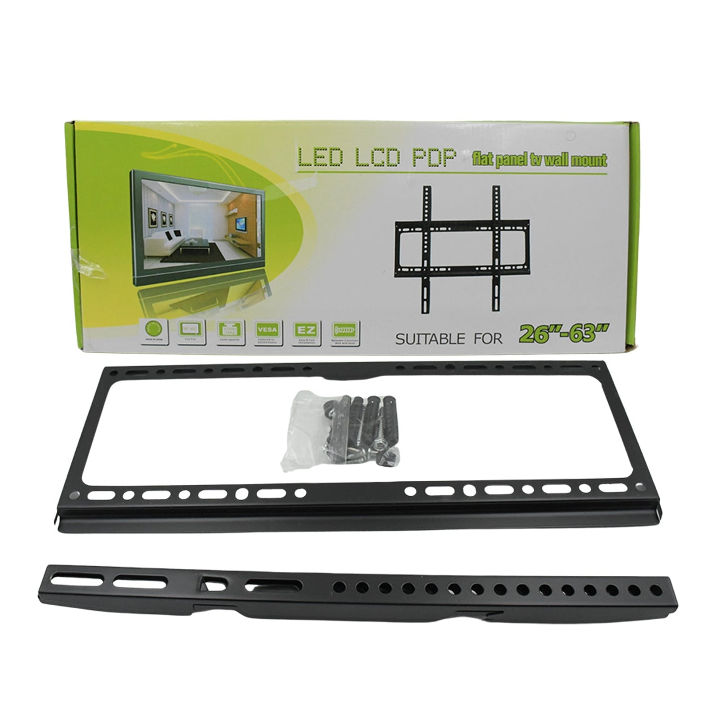 TV Wall Bracket Mount Slim Monitor Stand for 26 x 63, LCD LED 3D plasma Flat TVs Full Motion Heavy - Duty Wall Bracket, Sturdy and Strong Flat Screen Design TV Wall Mount (46cmx20cm) - infinityexculsivestore.com