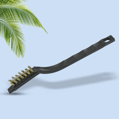 Mini Wire Brush Set Brass Nylon Stainless Steel Bristles Household Cleaning Brush for Gas Stove, Smoke Machine Tool Burner Tiles Tap Rust Removal Welding Slag Dirt & Paint Scrubbing (3 Pcs Set) - infinityexculsivestore.com