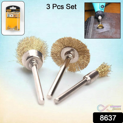 Brass Wire Wheels, 3 Pcs Brass Wire Wheels, Rust Removal Tool - infinityexculsivestore.com