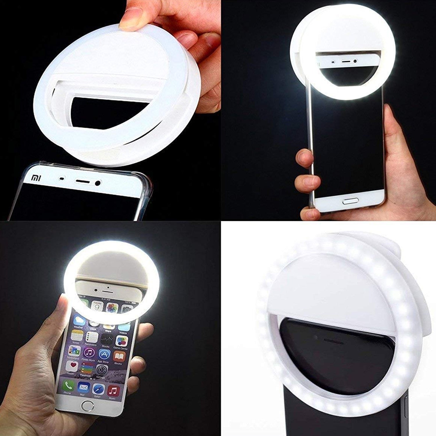 Selfie Flash Ring Light with 3 Level of Brightness,Selfie Ring Light used for applying bright shade over face during taking selfies and making videos for Photography Video Calling for Smart Phones Tablet (1 Pc) - infinityexculsivestore.com