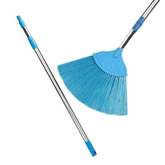 Broom with Long Stainless Steel Rod and Extendable Cobweb Cleaner Stick - infinityexculsivestore.com