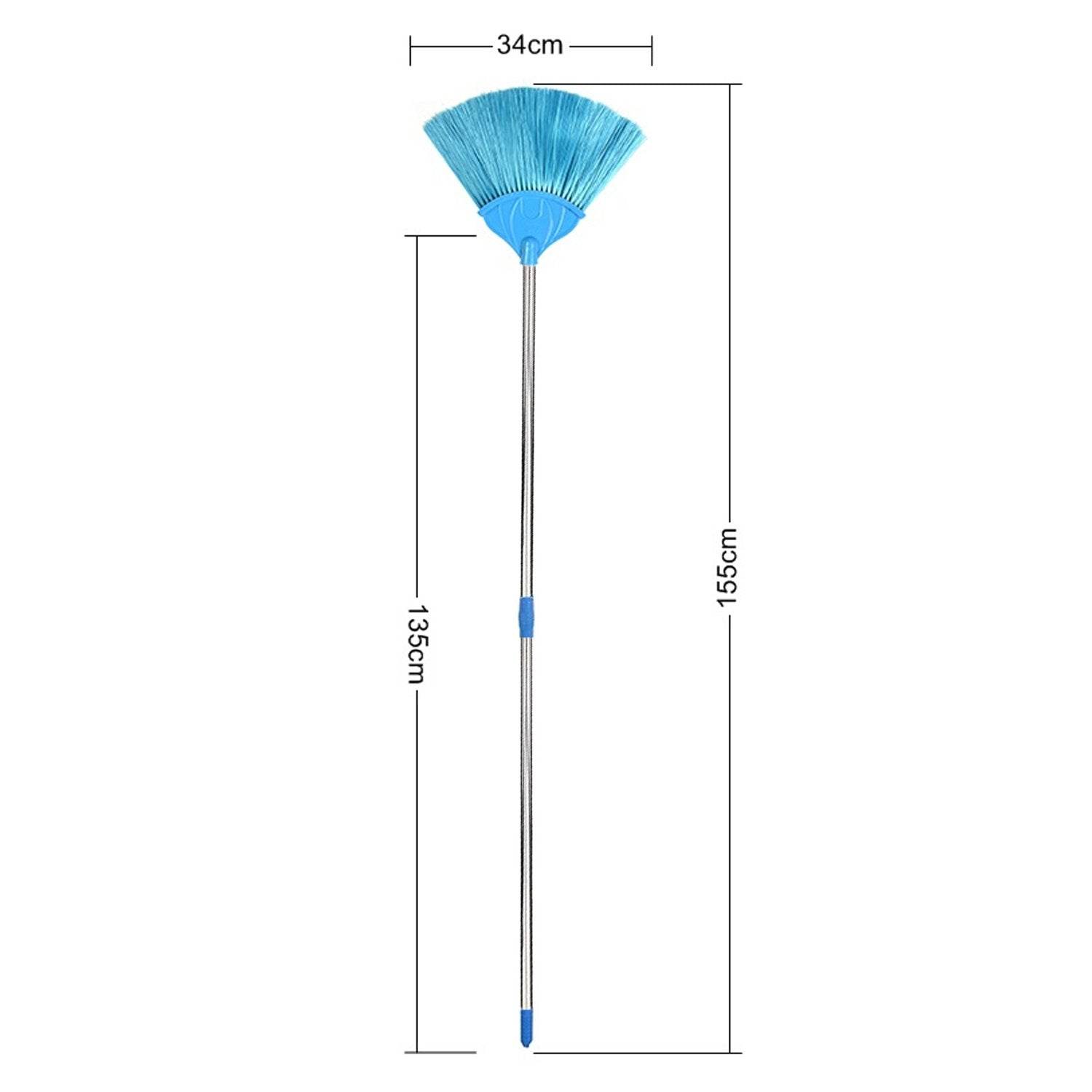 Broom with Long Stainless Steel Rod and Extendable Cobweb Cleaner Stick - infinityexculsivestore.com