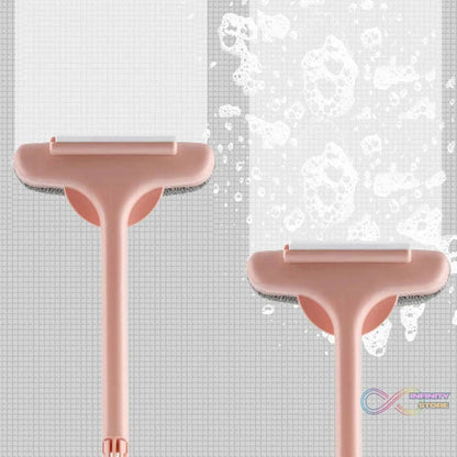 Brush 2 in 1 Mesh Cleaning Brush & Wiper with Extended Handle Window Cleaning Brush Net Cleaner,Magic Window Cleaner Brush, Window Mesh Cleaner (1 Pc) - infinityexculsivestore.com