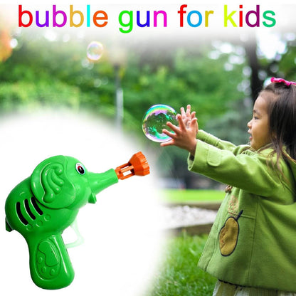 Bubble Gun Elephant Hand Pressing Bubble Gun Toy for Kids Bubble Liquid Bottle with Fun Loading - infinityexculsivestore.com