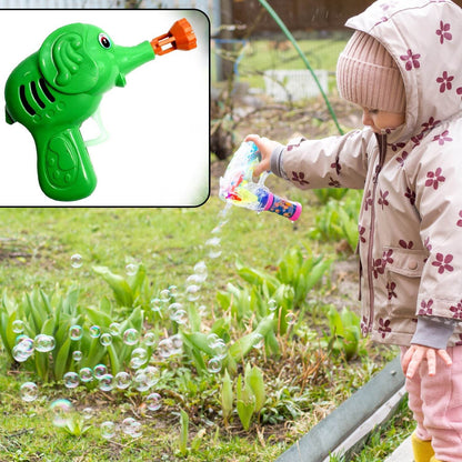 Bubble Gun Elephant Hand Pressing Bubble Gun Toy for Kids Bubble Liquid Bottle with Fun Loading - infinityexculsivestore.com