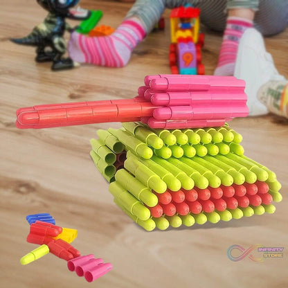 Bullet Blocks for Intelligent Kids Creative Bullets Shaped Building Blocks (Approx 88 Pcs) - infinityexculsivestore.com