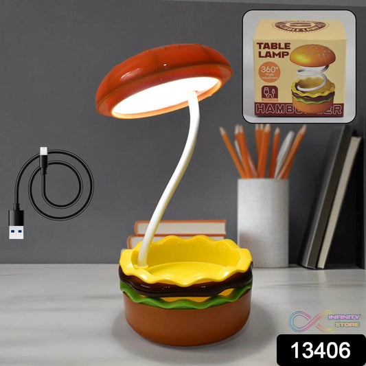 Burger Delight: Folding LED Night Lamp (1 Pc) - infinityexculsivestore.com