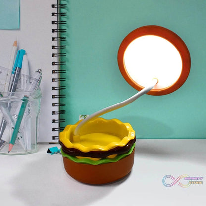 Burger Delight: Folding LED Night Lamp (1 Pc) - infinityexculsivestore.com