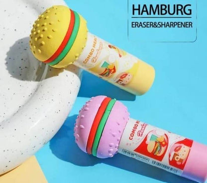 Burger Shape 3D Erasers Cum Sharpener Birth Day Return Gift Party Idea for Kids Birthday (Pack of 06 Pcs) - infinityexculsivestore.com
