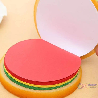 Burger Shaped Note / Sticky Notes / Memo Notes, Unique Mini Notes (Multicolor) - infinityexculsivestore.com