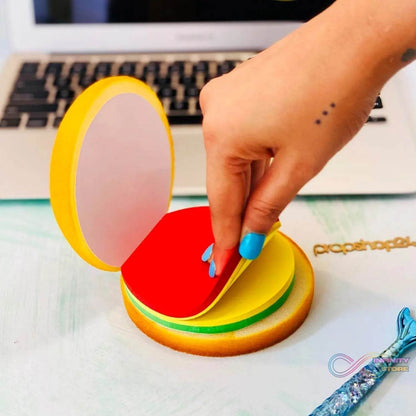 Burger Shaped Note / Sticky Notes / Memo Notes, Unique Mini Notes (Multicolor) - infinityexculsivestore.com