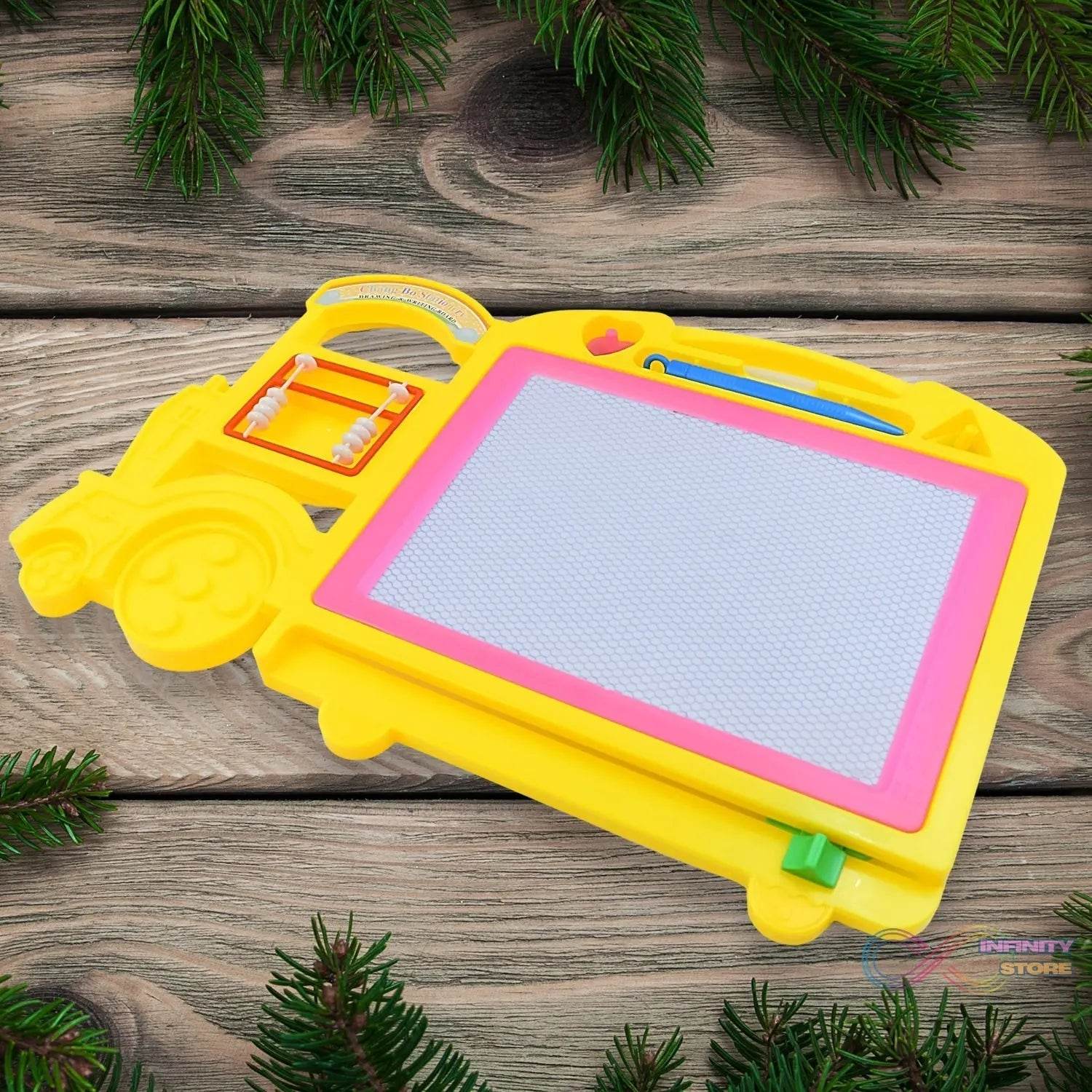 Bus Shape Drawing & Writing Slate Board for Kids (1 pc / 32 × 21 Cm) - infinityexculsivestore.com