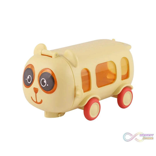 Bus Shape Water Bottle for Kids with Strap (500 ML Approx / Mix Color / 1 Pc) - infinityexculsivestore.com