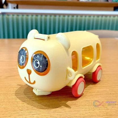 Bus Shape Water Bottle for Kids with Strap (500 ML Approx / Mix Color / 1 Pc) - infinityexculsivestore.com