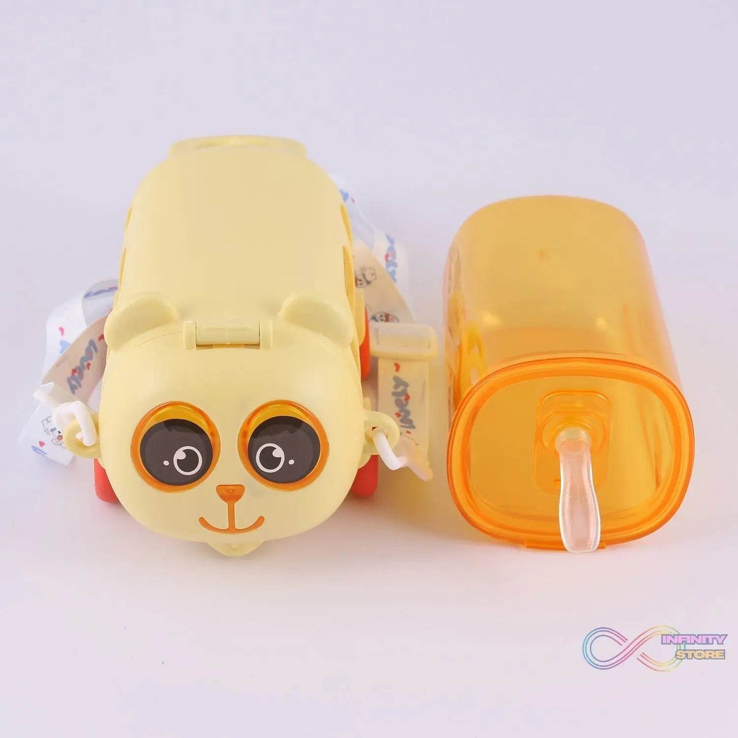 Bus Shape Water Bottle for Kids with Strap (500 ML Approx / Mix Color / 1 Pc) - infinityexculsivestore.com