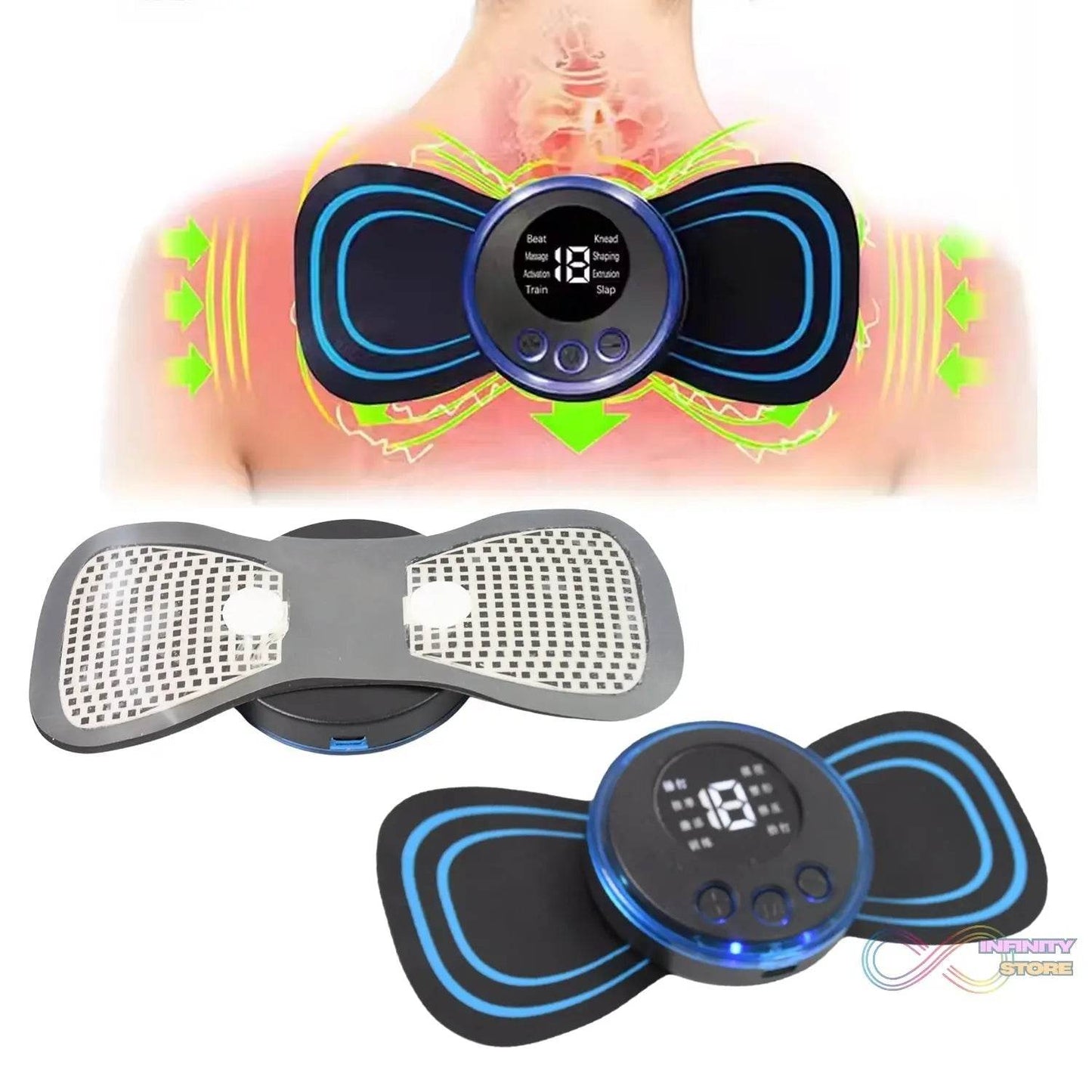 Butterfly Electric Neck Massager Cordless Full Body Massage With Remote Controller (1 Pc) - infinityexculsivestore.com