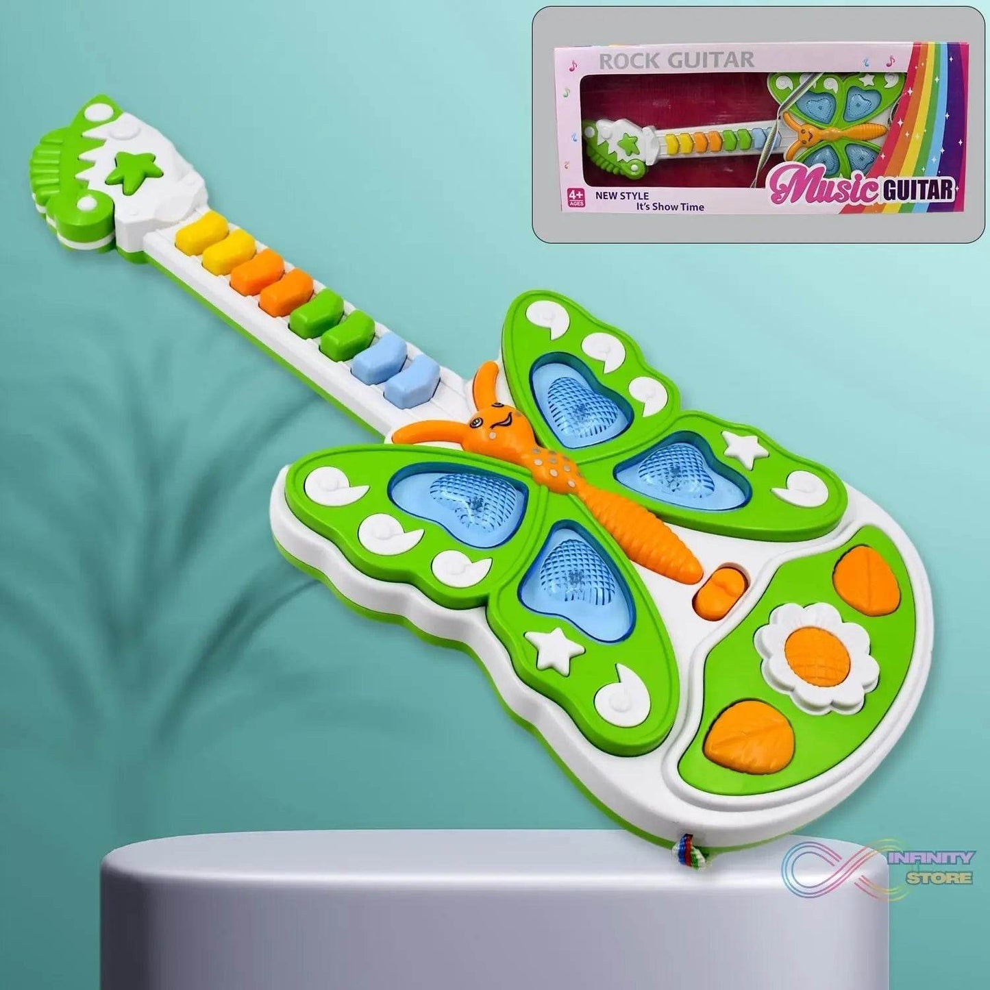 Butterfly Guitar Toy with Light and Music Toy (1 Pc / Battery not included) - infinityexculsivestore.com
