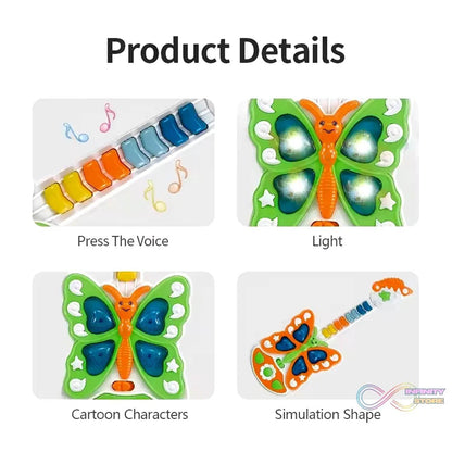 Butterfly Guitar Toy with Light and Music Toy (1 Pc / Battery not included) - infinityexculsivestore.com