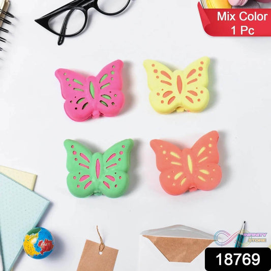 Butterfly Shape Eraser Rubber (1 Pc / Mix Colour & Design) - infinityexculsivestore.com
