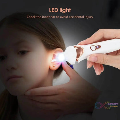 EAR SUCTION DEVICE, PORTABLE COMFORTABLE EFFICIENT AUTOMATIC ELECTRIC VACUUM SOFT EAR PICK EAR CLEANER EASY EARWAX REMOVER SOFT PREVENT EAR-PICK CLEAN TOOLS SET FOR ADULTS KIDS - infinityexculsivestore.com