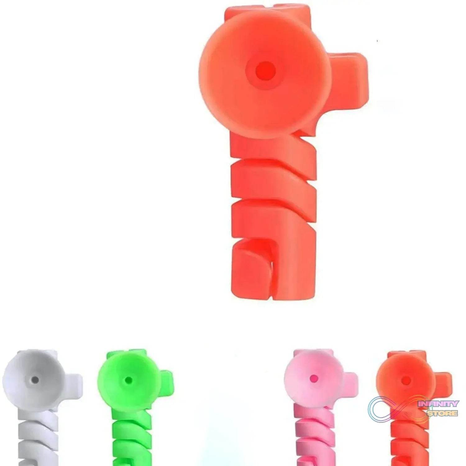 Cable Cord Protector Saver with Suction end (Suction Winder / 4 Pcs Set) - infinityexculsivestore.com