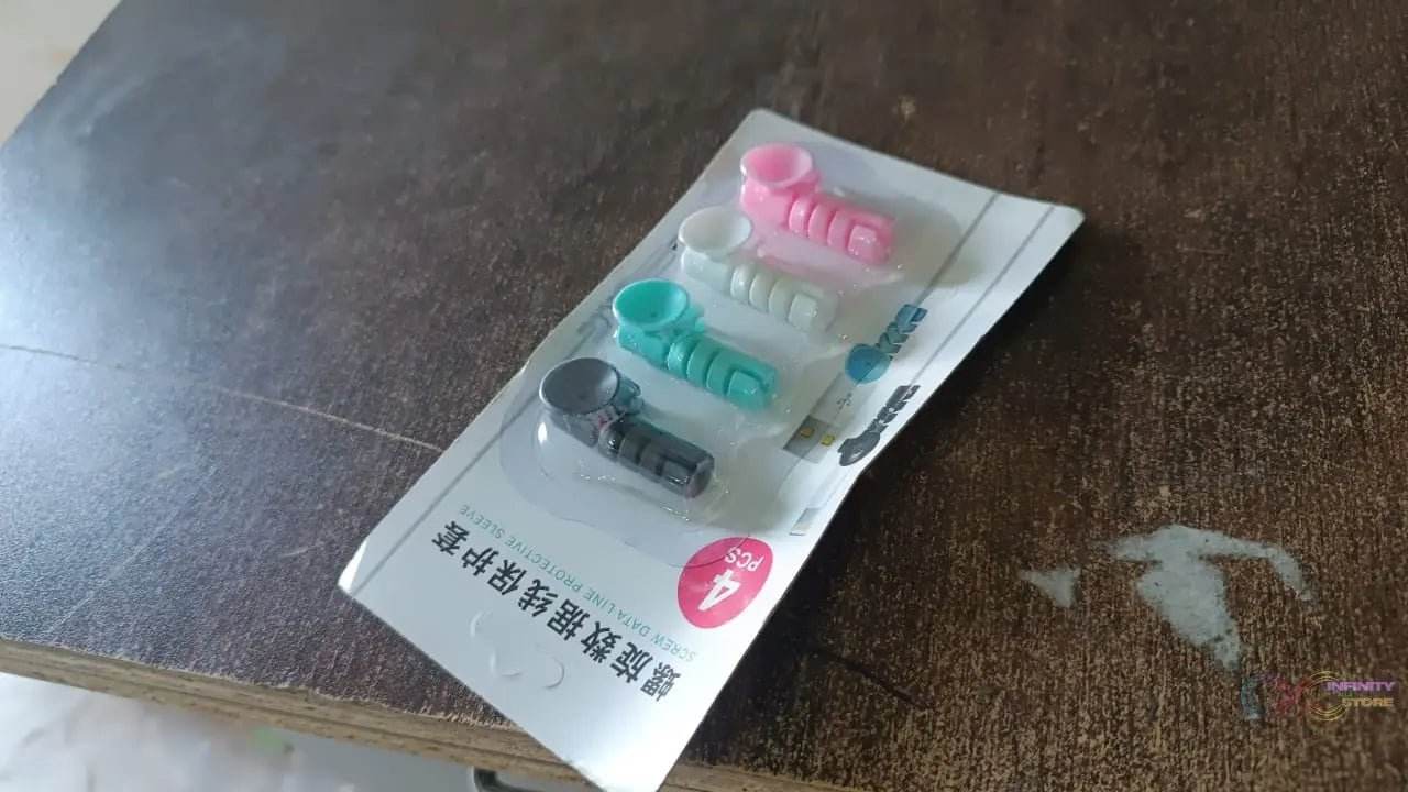 Cable Cord Protector Saver with Suction end (Suction Winder / 4 Pcs Set) - infinityexculsivestore.com