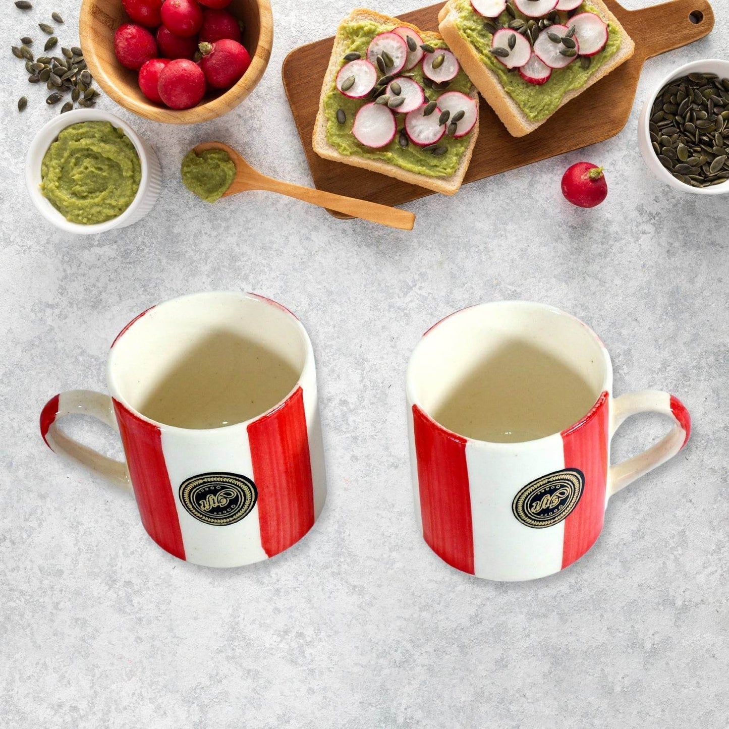 Corn Cafe Ceramic Tea / Cups Set Including Plastic Leaf Shape Serving Platter Milk Cup, Coffee Cup, Tea Cup, Breakfast Cup / Mug, or Outdoor for Household Gift For Birthday (3 Pcs Set) - infinityexculsivestore.com