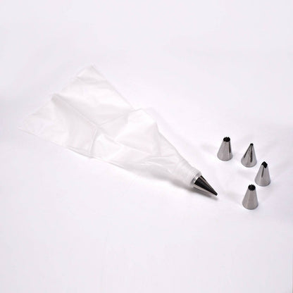 Cake Decorating Nozzle with Piping Bag Stainless Steel Piping Cream Frosting Nozzles - infinityexculsivestore.com