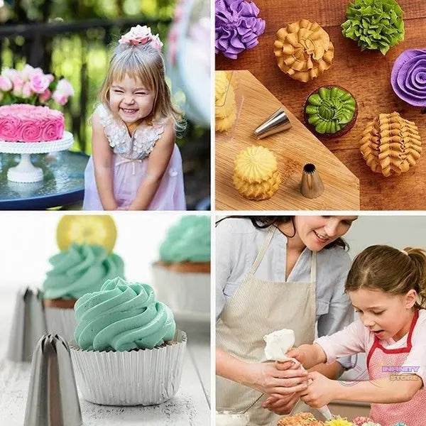 Cake Decorating Stainless Steel Nozzle (12pcs) - infinityexculsivestore.com