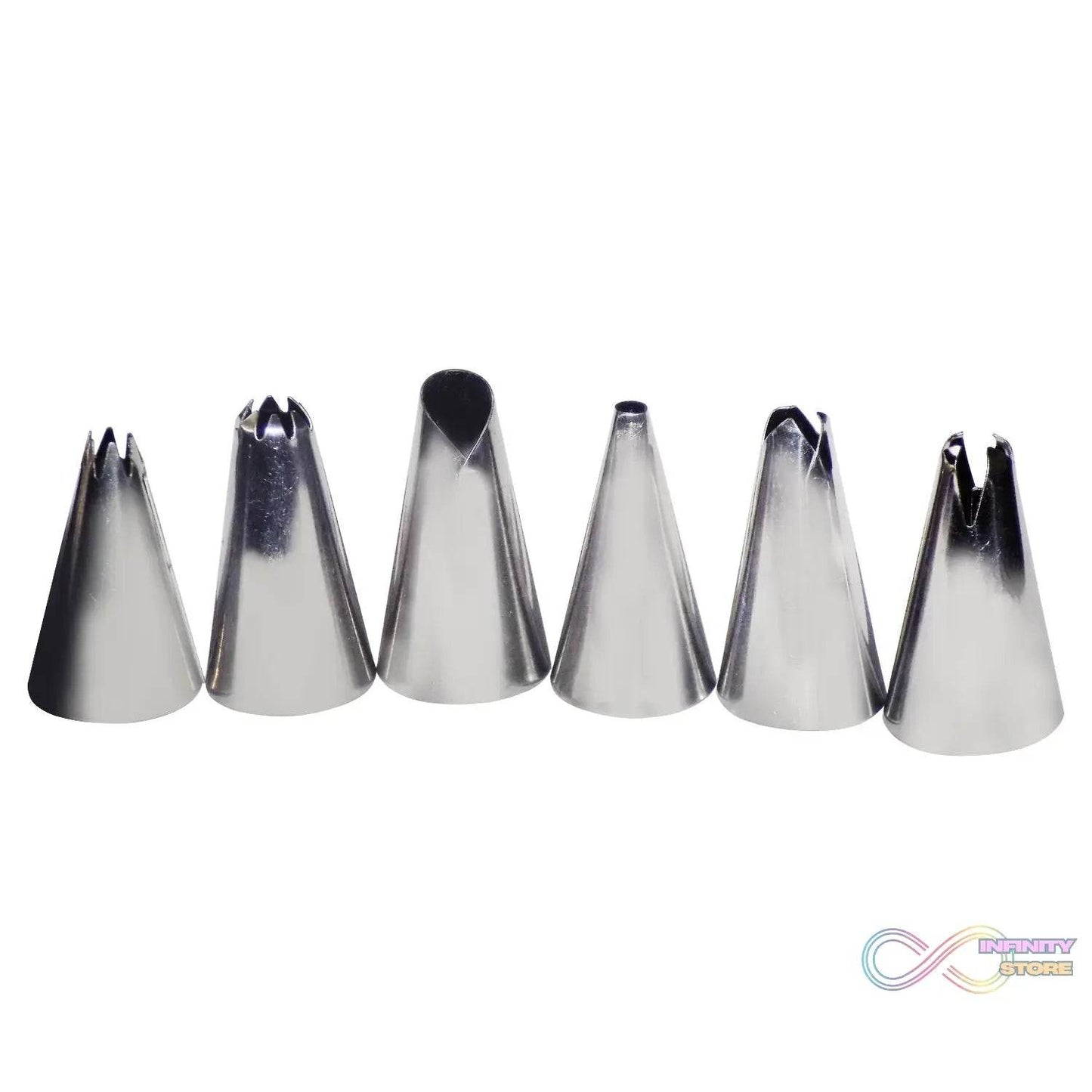 Cake Decorating Stainless Steel Nozzle (6pcs) - infinityexculsivestore.com