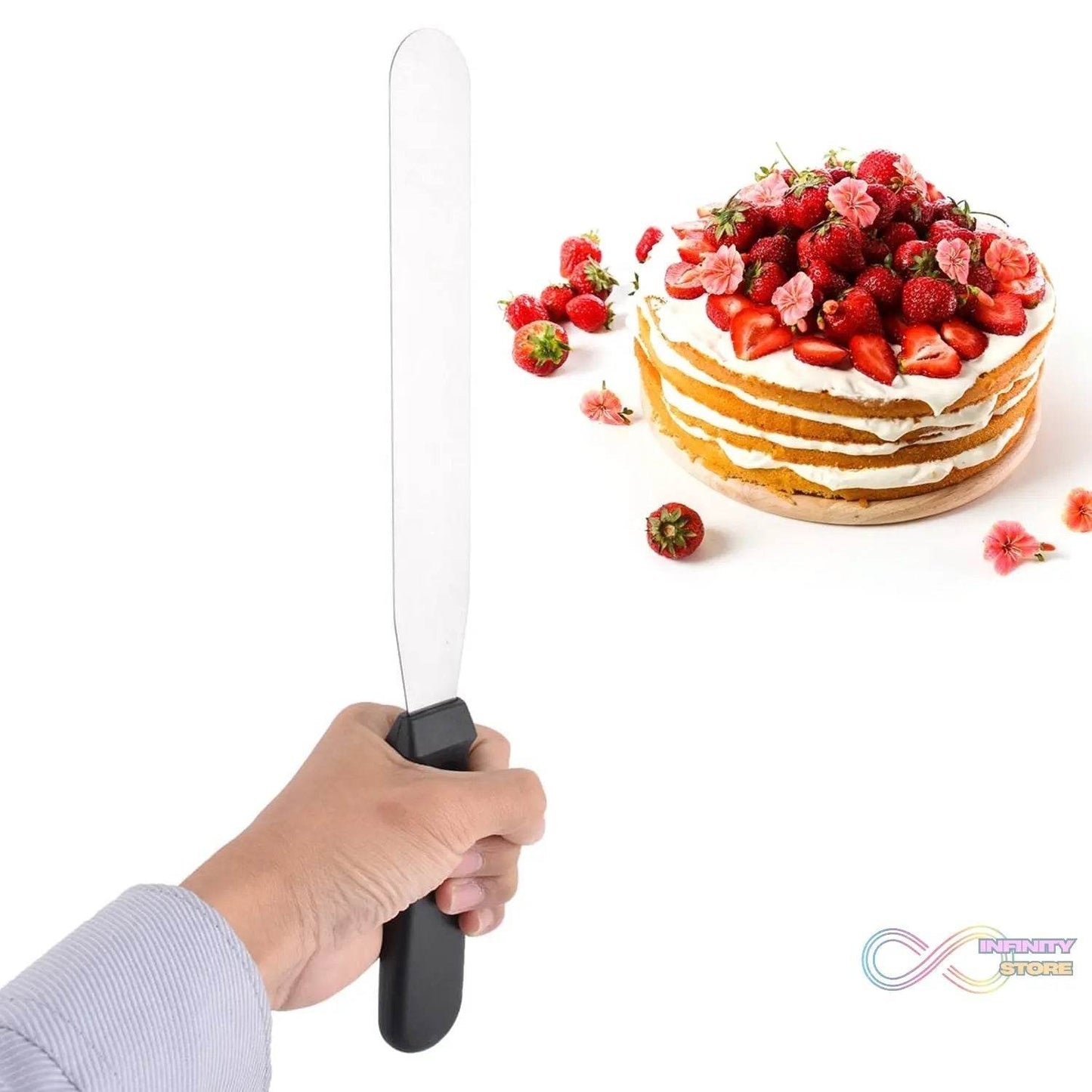 Cake Spatula for Baking Stainless Steel Spatula Cake (1 Pc) - infinityexculsivestore.com
