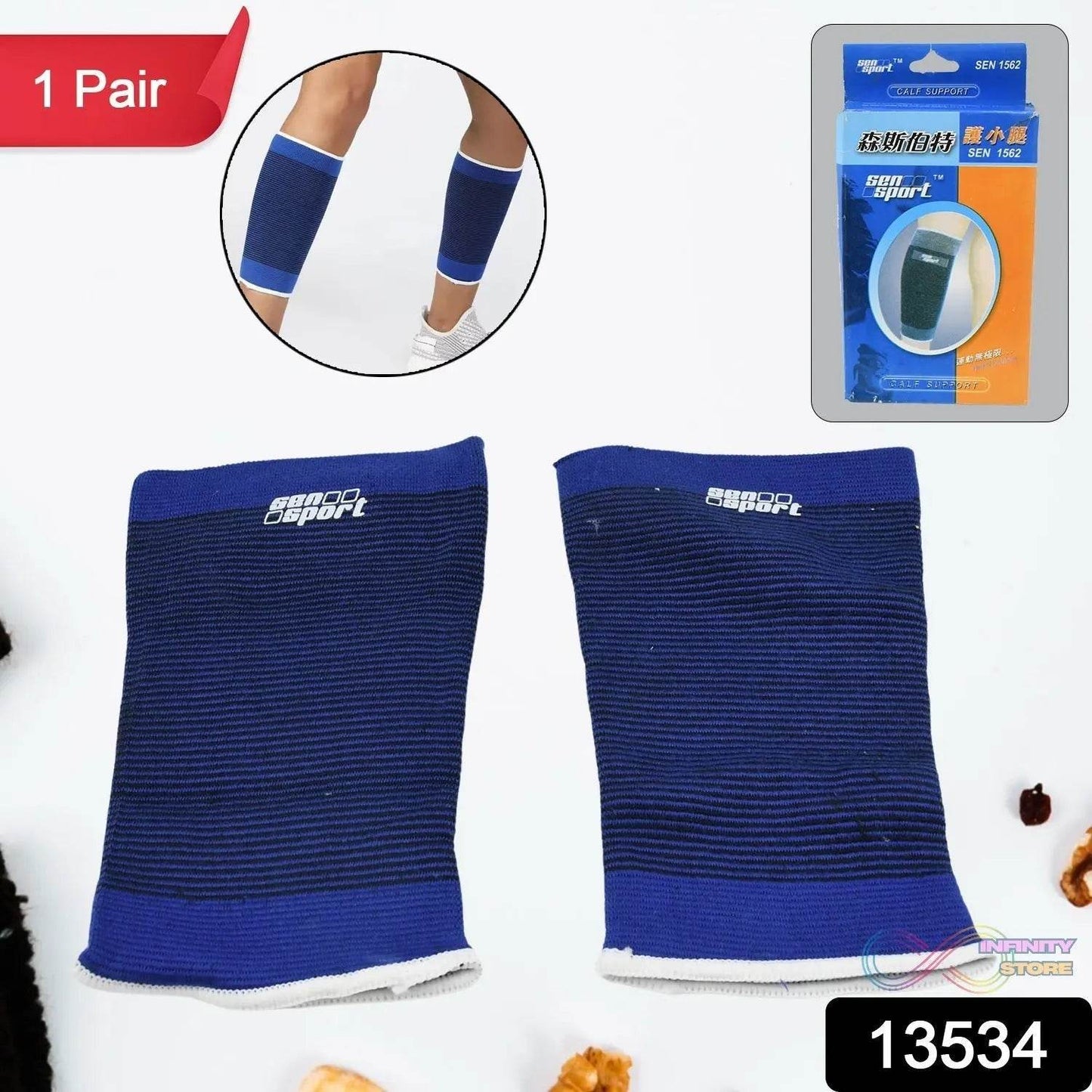 Calf support for men pain relief Leg Wrap Calf Brace Compression (1 Pair / With Color Box) - infinityexculsivestore.com