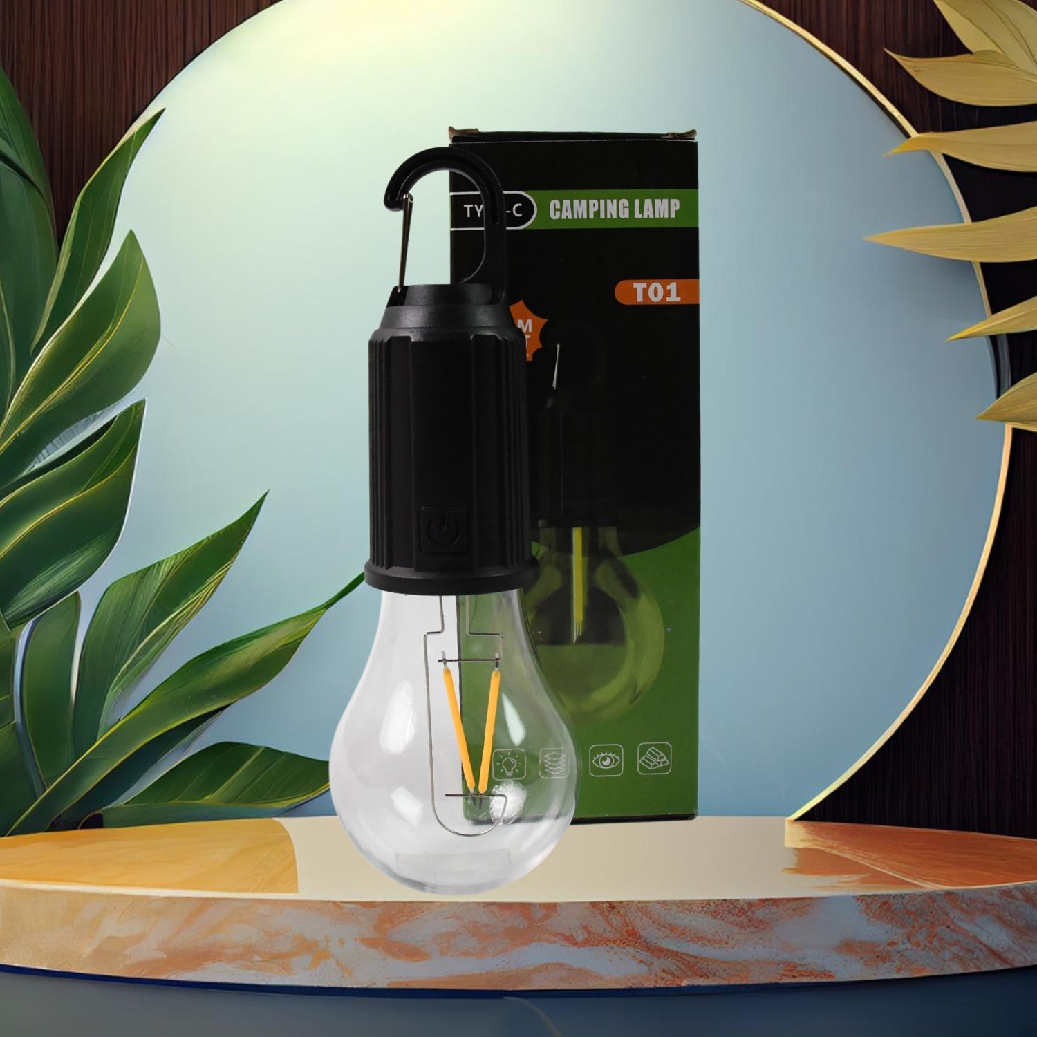Rechargeable Camping Lights for Tents LED Camping Tent Lantern 3 Lighting Modes Tent Lamp Portable Emergency Camping Lights with Clip Hook for Camping Hiking Fishing, Backpacking (1 Pc) - infinityexculsivestore.com