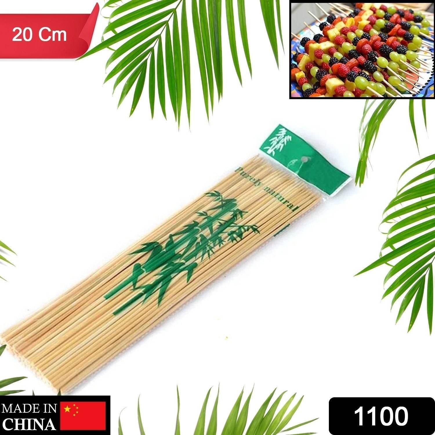 Camping Wooden Color Bamboo BBQ Skewers Barbecue Shish Kabob Sticks Fruit Kebab Meat Party Fountain Bamboo BBQ Sticks Skewers Wooden (20cm) - infinityexculsivestore.com