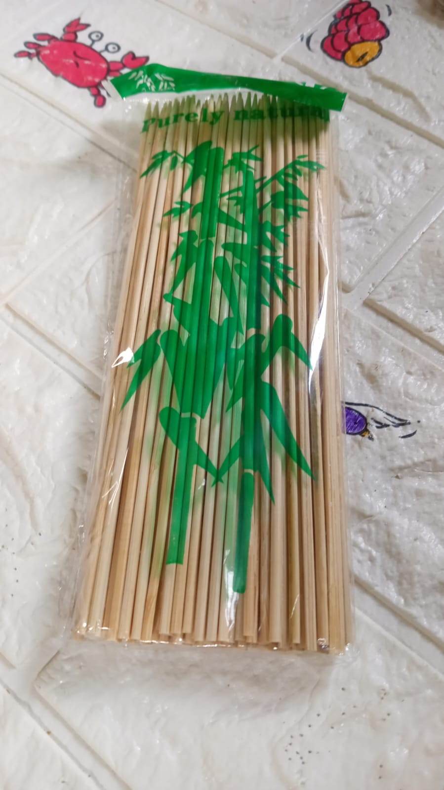 Camping Wooden Color Bamboo BBQ Skewers Barbecue Shish Kabob Sticks Fruit Kebab Meat Party Fountain Bamboo BBQ Sticks Skewers Wooden (20cm) - infinityexculsivestore.com