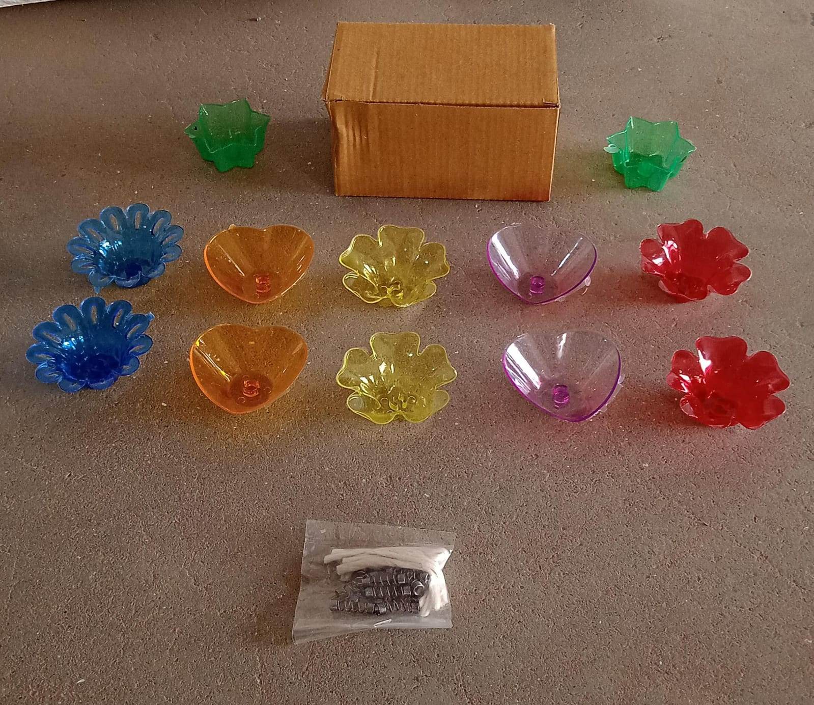 Candle Cup with Multi Shape (Multicolor) (12 Pcs Set) - infinityexculsivestore.com