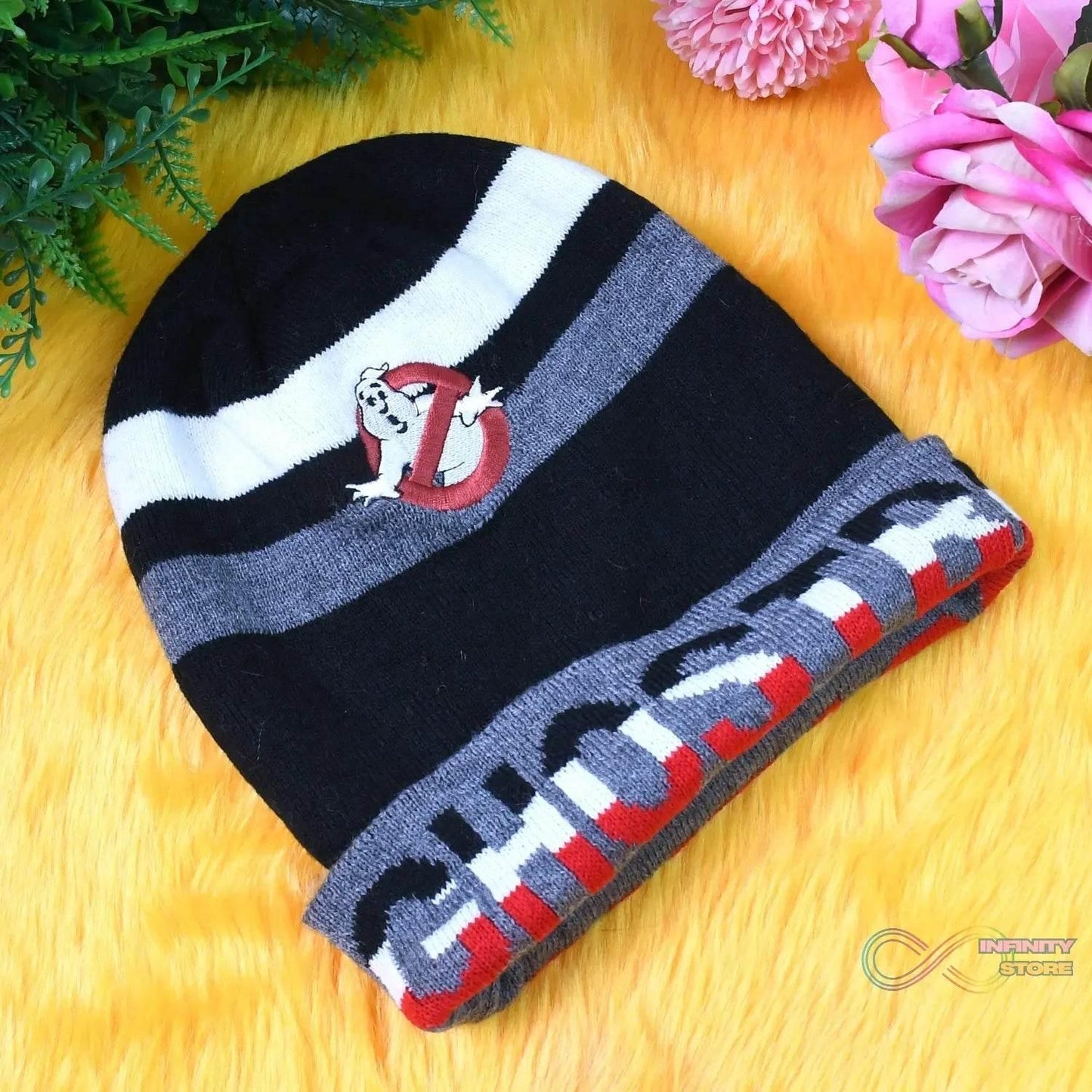 Cap for Winter Woolen Knitted Black Inside Fur Caps (1 Pc / Mix Design & Color) - infinityexculsivestore.com